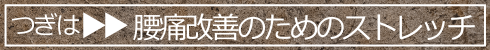 腰痛改善のためのストレッチ