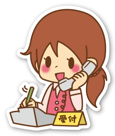 電話応対をする女性