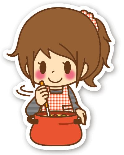 料理をする女性