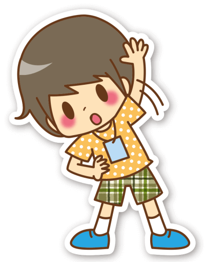 ストレッチする男性