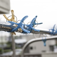 物干し竿の洗濯バサミ