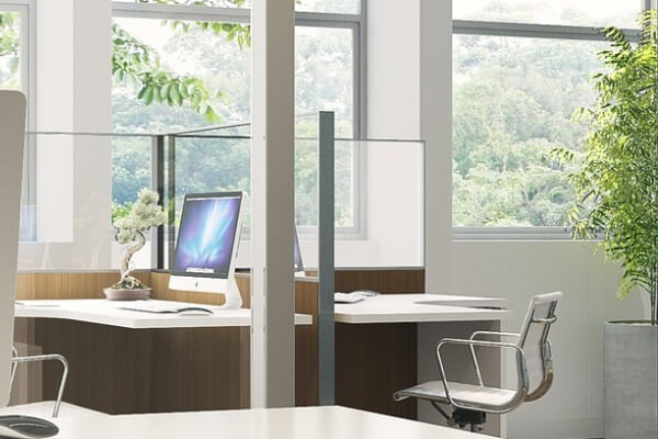 観葉植物があるオフィス