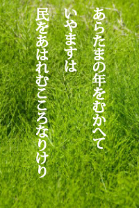あらたまの年をむかへていやますは民をあはれむこころなりけり