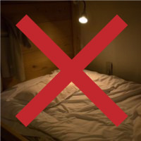 照明は必ず消しましょう